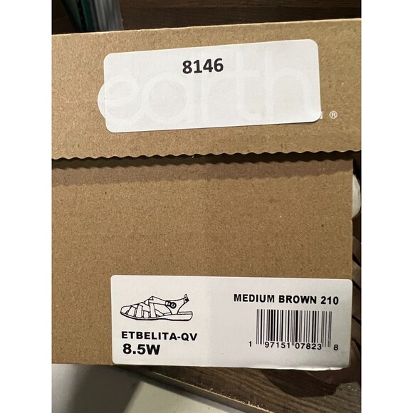 Earth Belita Leather Fisherman Sandals Rio Maple Women's 8.5W New - Picture 9 of 9